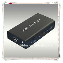 Alta qualidade 5x1 HDMI Switcher HDMI 5 em 1 para fora Switcher